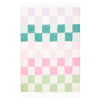 Maisie Checked Tasselled Throw Aqua Blossom - Hauslife