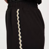 Margot Wide Leg Trouser - Black/Gold, Wavy Stripe - Hauslife