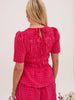 Marina Pink Gingham Peplum Top - Hauslife