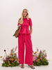 Marina Pink Gingham Peplum Top - Hauslife