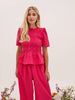 Marina Pink Gingham Peplum Top - Hauslife