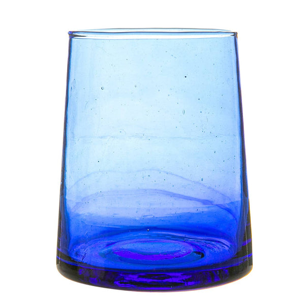 Merzouga Recycled Tumbler Glass – 260ml – Blue - Hauslife