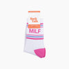 MILF Organic Cotton Sports Socks in White - Hauslife