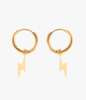 Mini Lightning Bolt Huggie Earrings - Hauslife