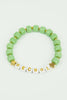 MINT GREEN BEADED BE COOL LETTER BRACELET - Hauslife