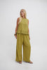 Monica Olive Green Ruffle Hem Top - Hauslife