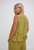 Monica Olive Green Ruffle Hem Top - Hauslife