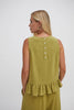 Monica Olive Green Ruffle Hem Top - Hauslife