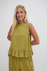 Monica Olive Green Ruffle Hem Top - Hauslife