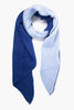 Navy Blue Light Blue Two Tone Colourblock Heavyweight Scarf - Hauslife