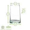 Nicola Spring Merzouga Recycled Highball Glass 320ml Clear - Hauslife