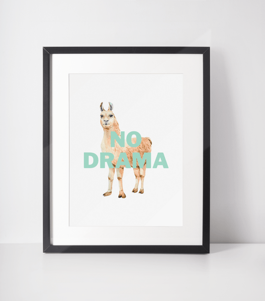 No Drama Llama Print - Hauslife