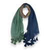 Ombre Hand - Dyed Viscose Scarf with Tassels - Hauslife
