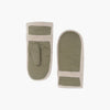Orla Khaki Borg Trim Mittens - Hauslife