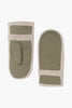 Orla Khaki Borg Trim Mittens - Hauslife