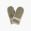 Orla Khaki Borg Trim Mittens - Hauslife