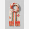 Paisley Print & Leaf Lightweight Cotton Scarf in Orange - Hauslife
