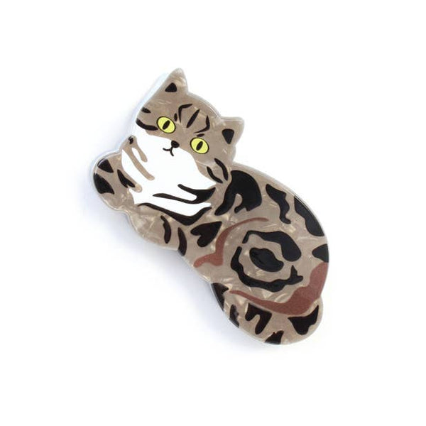 Pearlescent cat shaped hair clamp 8cm - Hauslife