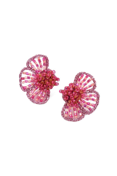Pink Half Flower Earrings - Hauslife