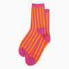 Pink & Orange Stripe Glitter Socks - Hauslife