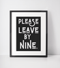 Please Leave by Nine Print - Hauslife
