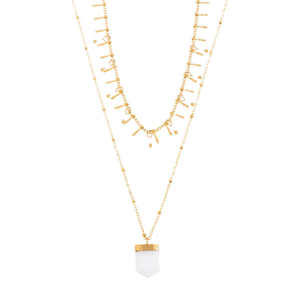 Quartz Double Necklace - Hauslife