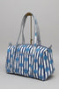 Quilted Cotton Duffel Bag – Blue & Navy Sunburst Print - Hauslife