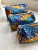 Quilted Cotton Washbag - Blue Jaguars - Hauslife