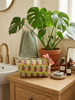 Quilted Cotton Washbag - Chartreuse Flowers - Hauslife
