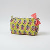 Quilted Cotton Washbag - Chartreuse Flowers - Hauslife