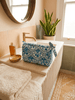 Quilted Cotton Washbag - Porto Blue Floral - Hauslife