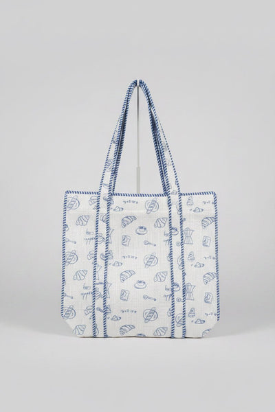 Quilted Weekender Bag | Croissant Print - Hauslife