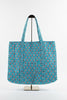 Quilted Weekender Bag | Turquoise Floral Handblock Print - Hauslife