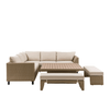 Rattan Corner Dining Lounge Set with Rising Table - Hauslife