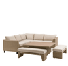 Rattan Corner Dining Lounge Set with Rising Table - Hauslife