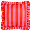 Ruffle Printed Outdoor Cushion Pink/Red - Hauslife