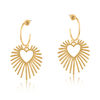 Selena Sunburst Hoop Earrings - Hauslife