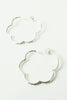 SILVER FLOWER HOOPS - Hauslife