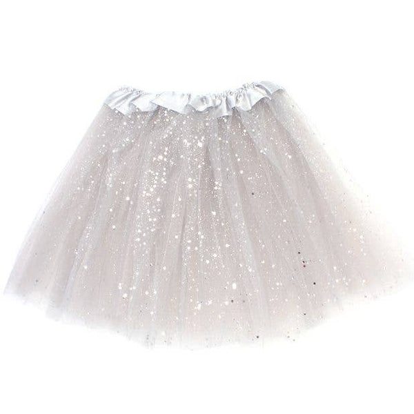 Silver Grey Glitter Net Tutu - Child Size - Hauslife