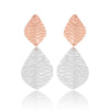 Silver & Rose Gold Leaf Earrings - Hauslife