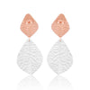 Silver & Rose Gold Leaf Earrings - Hauslife
