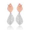 Silver & Rose Gold Leaf Earrings - Hauslife