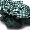 Small - Card of 2 Bottle Green scrunchies. Dia.8cm - Hauslife