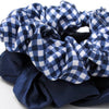 Small - Card of 2 Navy scrunchies. Dia.8cm - Hauslife