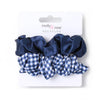 Small - Card of 2 Navy scrunchies. Dia.8cm - Hauslife