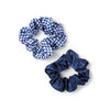 Small - Card of 2 Navy scrunchies. Dia.8cm - Hauslife