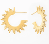 Solar Burst Gold Hoop Earrings - Hauslife