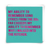 Song Lyrics Greetings Card - Hauslife