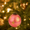 Star Cut Red Glass Bauble Ball - Hauslife