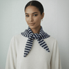 Striped Wool Blend Light Weight Triangle Neck Scarf - Hauslife